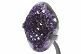 Amethyst Geode With Metal Stand - Uruguay #306944-3